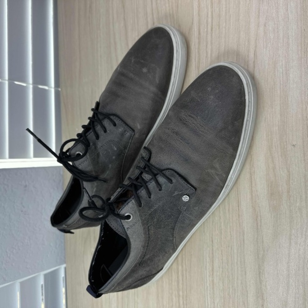 Bull Boxer Shoes Mens US 12 EUR‎ 45 Pompey Lace-Up Gray Casual Leather Sneakers
